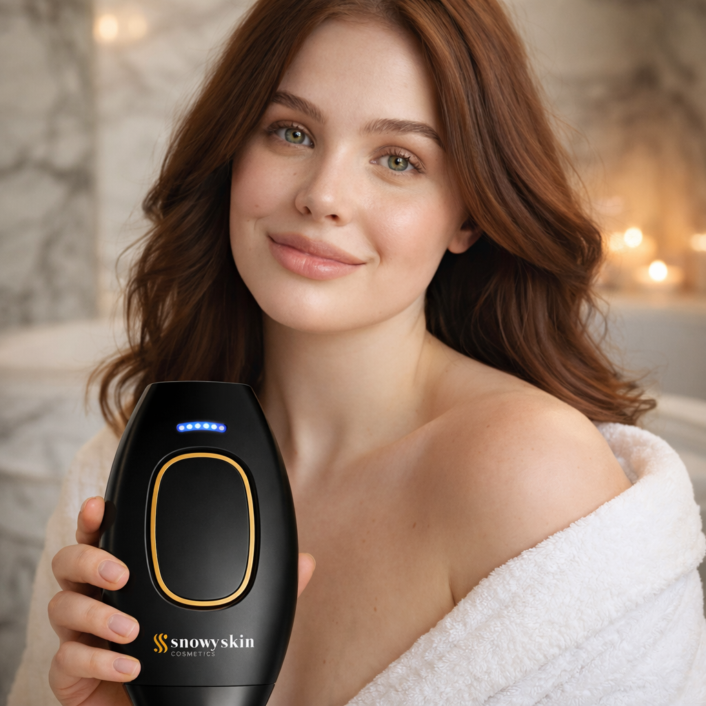 SnowySkin IPL handset treating multiple body areas