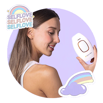 SnowySkin IPL handset in use — animated demonstration